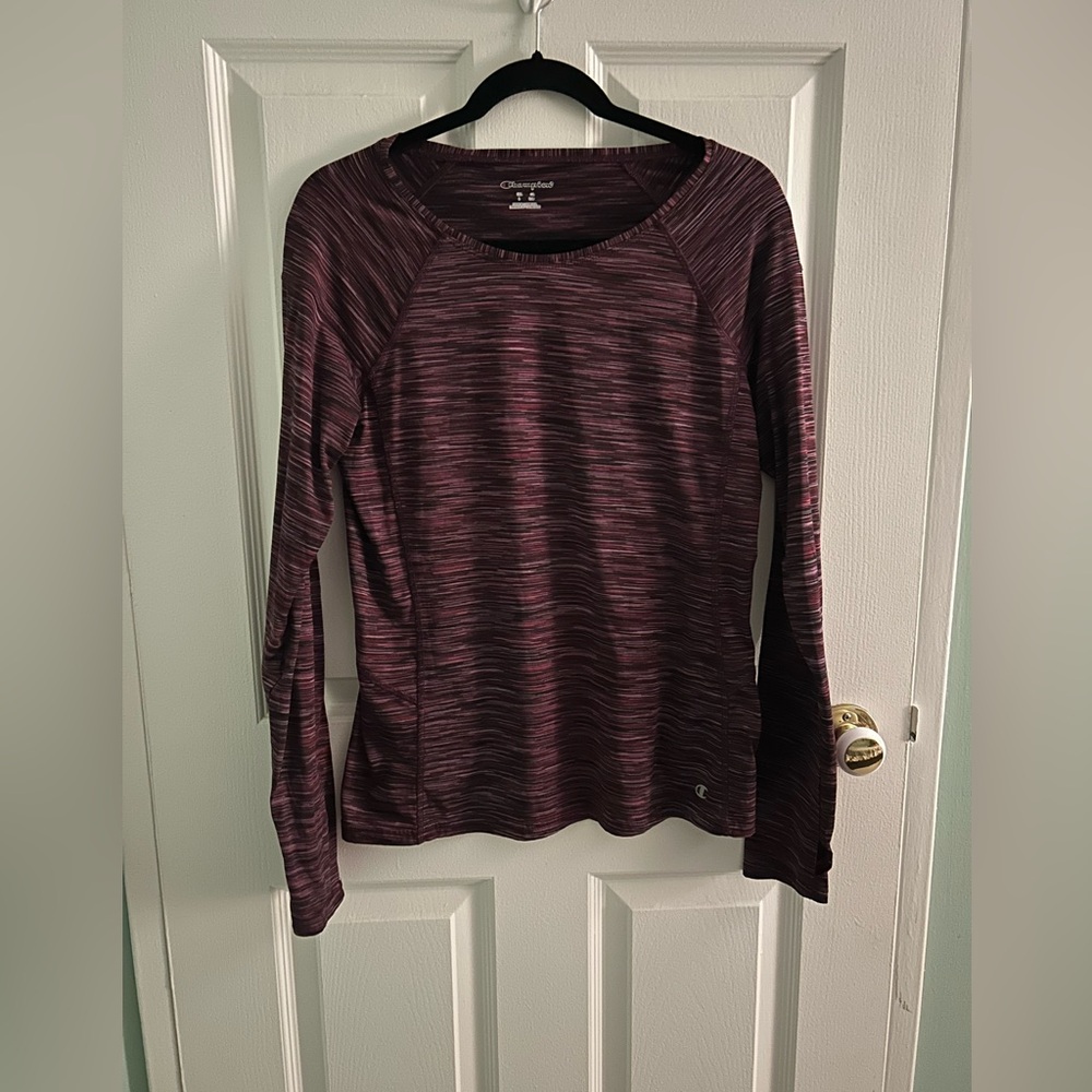 Ladies Champion Purple Performance Long Sleeve T-Shirt